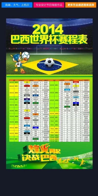 2010年世界杯巴西赛程 2014巴西世界杯赛程表