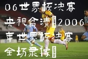 2006世界杯腾讯 2006年世界杯全程回放-第3张图片-www.211178.com_果博福布斯